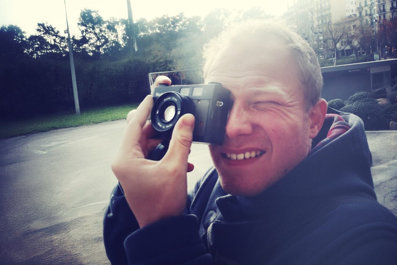 Me at age 28 (2012) with the Rollei XF 35.